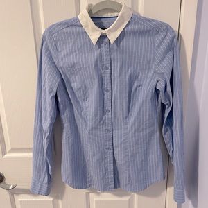 MEXX blue stripe button down cotton shirt